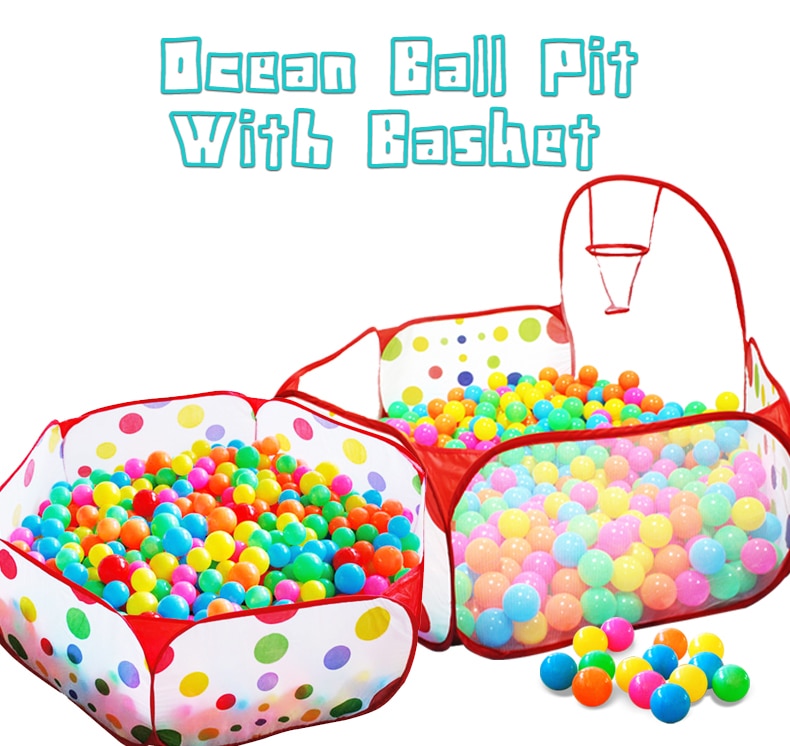 Ball Pool Pit With Basket Ocean Ball Playhouse Baby Playpen Tent Outdoor Toys For Children Foldable Ballenbak Gifts Summer Part